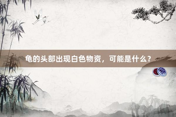 龟的头部出现白色物资，可能是什么？